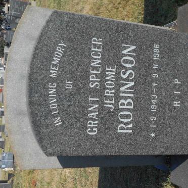 ROBINSON Grant Spencer Jerome 1943-1986