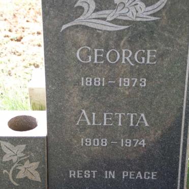 ROBERTS George 1881-1973 :: ROBERTS Aletta 1908-1974