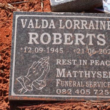 ROBERTS Valda Lorraine 1945-2021