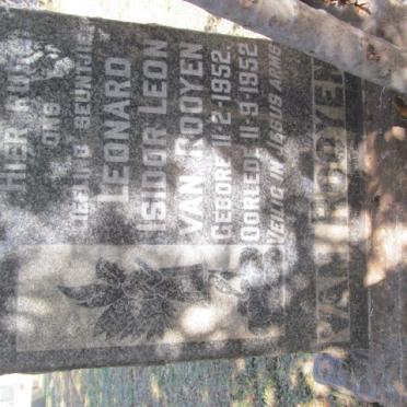 ROOYEN Leonard Isador Leon, van 1952-1952