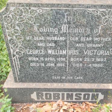 ROBINSON George William 1898-1955 &amp; Iris Victoria 1897-1966