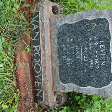 ROOYEN Jan, van 1938-2014 &amp; Levien 1939-1990