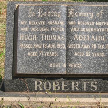 ROBERTS Hugh Thomas -1953 &amp; Adelaide -1967