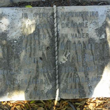ROUX Willem Johannes, le -1945 &amp; Anna Martha -1945