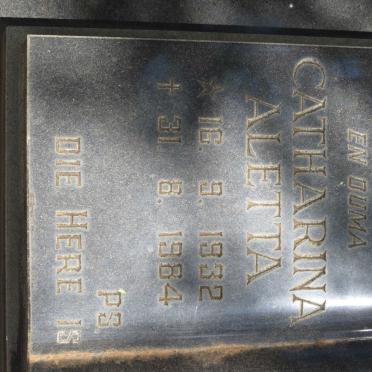 ROOYEN Edward Johannes, van 1929- &amp; Catharina Aletta 1932-1984
