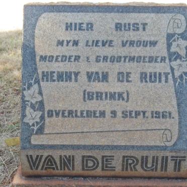 RUIT Henny, van de nee BRINK -1961