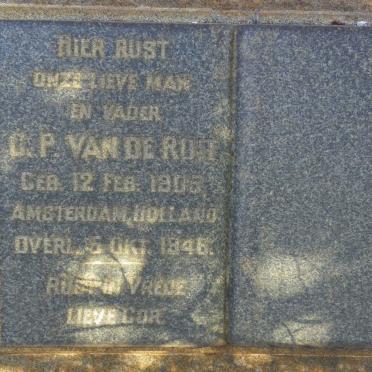 RUIT D.P., van de 1905-1946