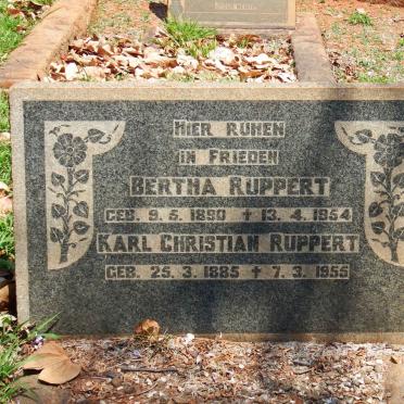 RUPPERT Karl Christian 1885-1955 &amp; Bertha 1890-1954