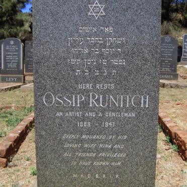 RUNITCH Ossip 1889-1947