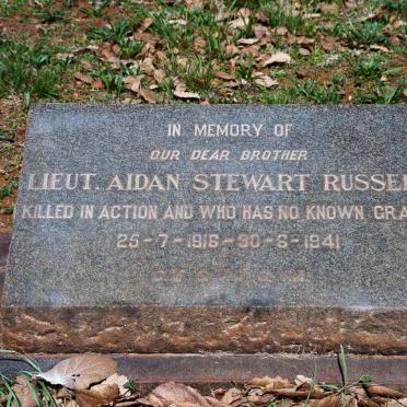 RUSSELL Arthur 1867-1956 &amp; Agnes Stewart 1877-1956 :: RUSSELL Aidan Stewart 1916-1941