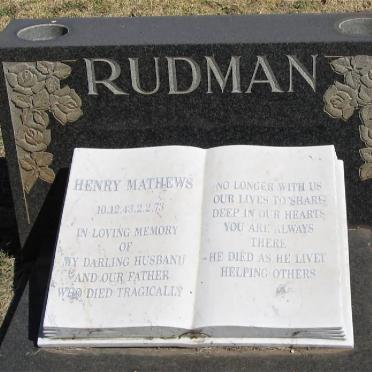 RUDMAN Henry Mathews 1943-1973