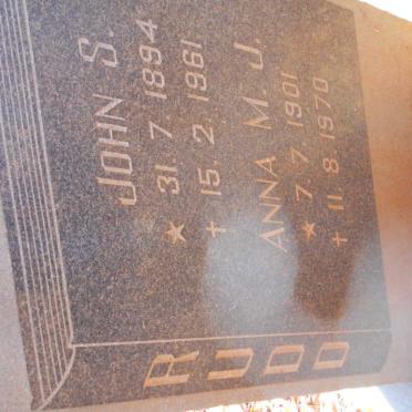 RUDD John S. 1894-1961 &amp; Anna M.J. 1901-1970