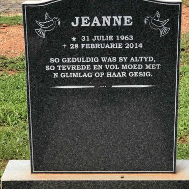 RYST Jeanne, van der 1963-2014