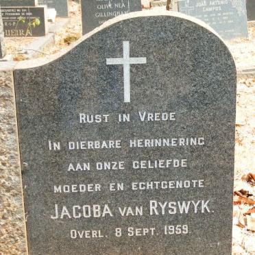 RYSWYK Jacoba, van -1959