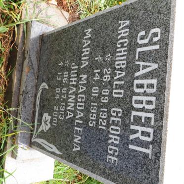 SLABBERT Archibald George 1921-1995 &amp; Maria Magdalena Johanna 1913-2001