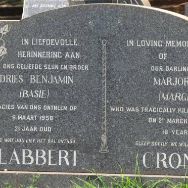 SLABBERT Andries Benjamin -1958 :: CRONK Marjorie -1958