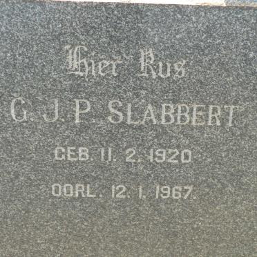 SLABBERT G.J.P. 1920-1967