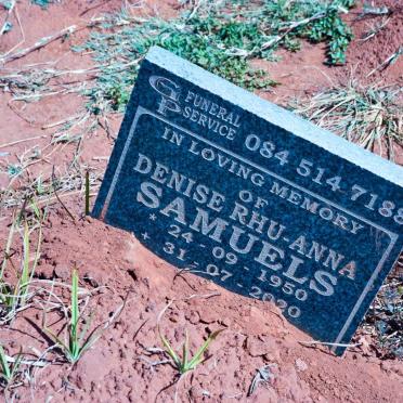 SAMUELS Denise Rhu-Anna 1950-2020