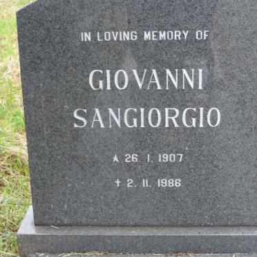 SANGIORGIO Giovanni 1907-1986