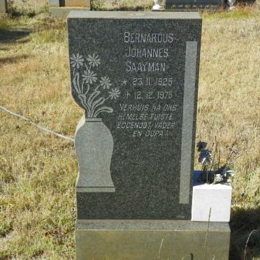 SAAYMAN Bernardus Johannes 1925-1975