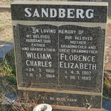 SANDBERG William Charles 1900-1964 &amp; Florence Elizabeth 1907-1993