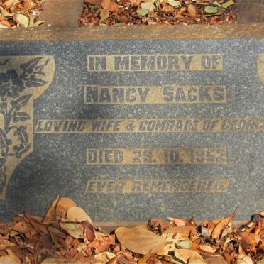 SACKS Nancy -1952