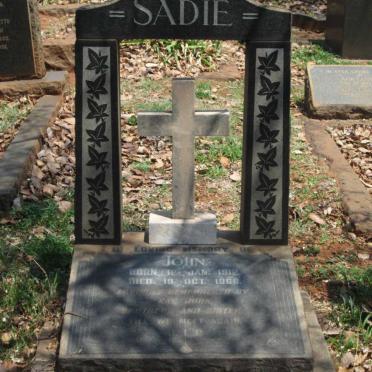 SADIE John 1912-1968