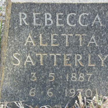 SATTERLY Rebecca Aletta 1887-1970