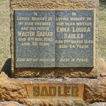 SADLER Walter -1942 &amp; Emma Louisa -1946