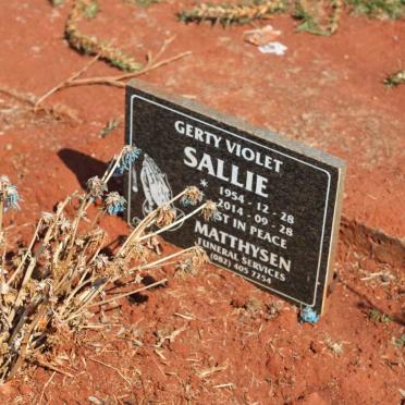 SALLIE Gerty Violet 1954-2014