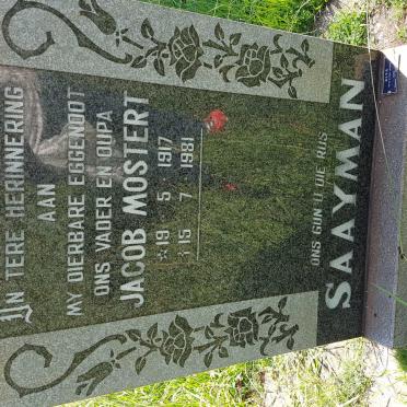 SAAYMAN Jacob Mostert 1917-1981