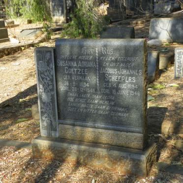 SCHEEPERS Jacobus Johannes 1894-1946 &amp; Susanna Adriana Coetzee VERMAAK 1884-1946