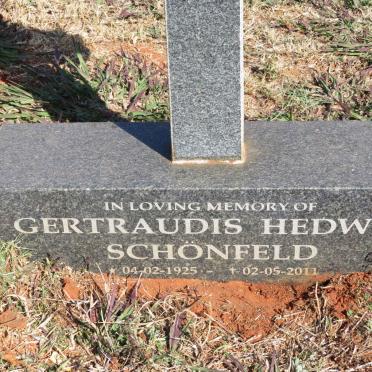 SCHÖNFELD Gertraudis Hedwig 1925-2011