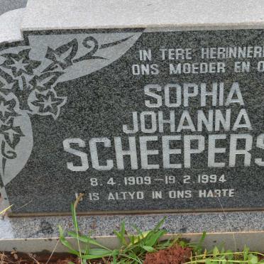 SCHEEPERS Sophia Johanna 1909-1994