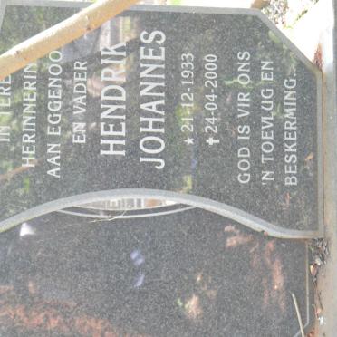 SCHOONBEE Hendrik Johannes 1933-2000
