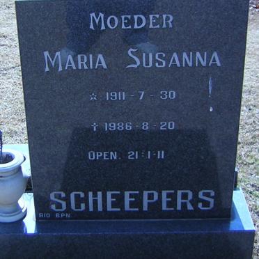 SCHEEPERS Maria Susanna 1911-1986