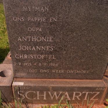SCHWARTZ Anthonie Johannes Christoffel 1915-1984
