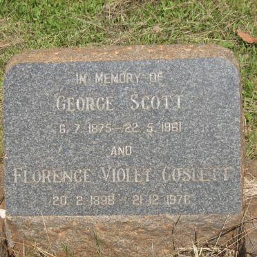 SCOTT George 1875-1961 :: GOSLETT Florence Violet 1898-1976