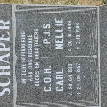 SCHAPER C.O.H. 1910-1957 &amp; P.J.S. 1909-1986