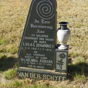 SCHYFF Lucas Johannes, van der 1910-1976 &amp; Wilhelmina Adriana 1909-1999