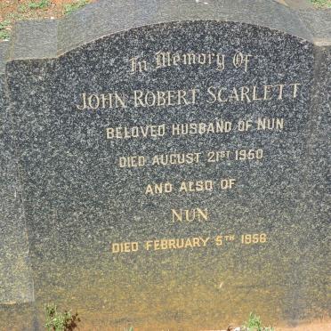 SCARLETT John Robert -1950 &amp; Nun -1956