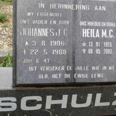 SCHULZ Johannes J.C. 1906-1988 &amp; Heila M.C. 1915-2003