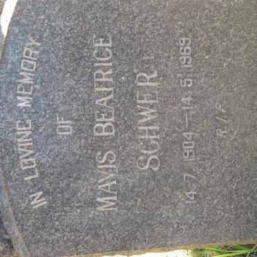 SCHWER Mavis Beatrice 1904-1969