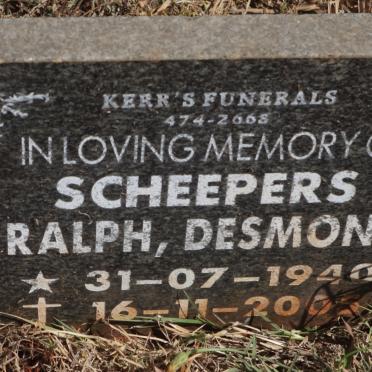 SCHEEPERS Ralph Desmond 1940-2005