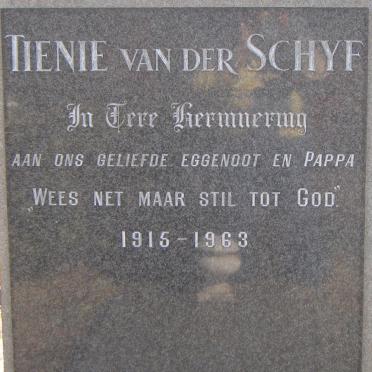 SCHYF Tienie, van der 1915-1963