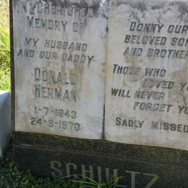 SCHULTZ Donald Herman 1943-1970