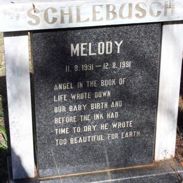 SCHLEBUSCH Melody 1991-1991