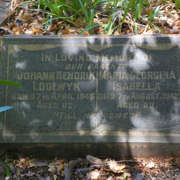 SCHUMANN Johann  Hendrik Lodewyk -1945 &amp; Maria Georgina Isabella -1942