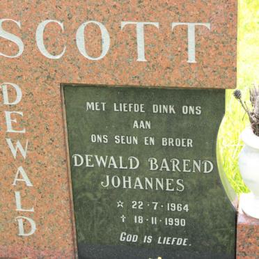 SCOTT Dewald Barend Johannes 1964-1990
