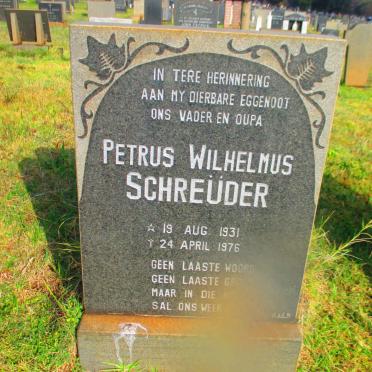SCHREUDER Petrus Wilhelmus 1931-1976